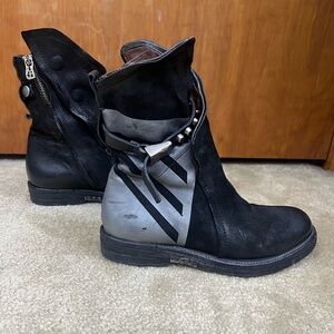 A.S.98 Black/silver boots EU37 US7